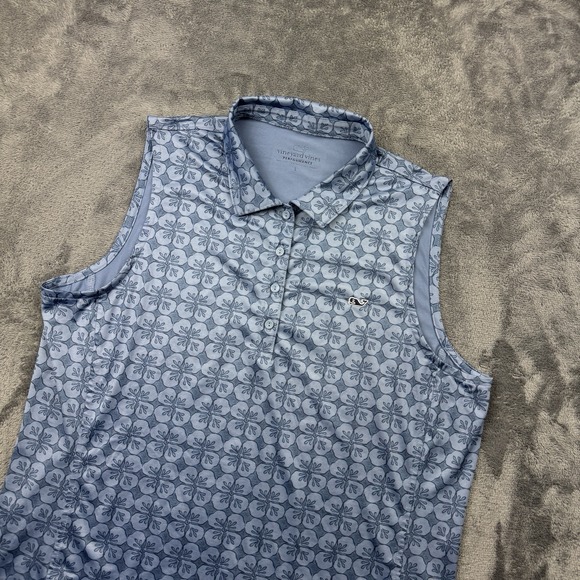 Vineyard Vines Tops - Vineyard Vines Women's Large Floral Printed Performance Shirt Golf Tennis Active